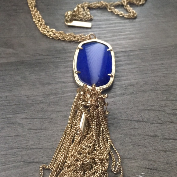 💯Auth KENDRA SCOTT Rayne Cobalt Blue Necklace - Picture 3 of 6